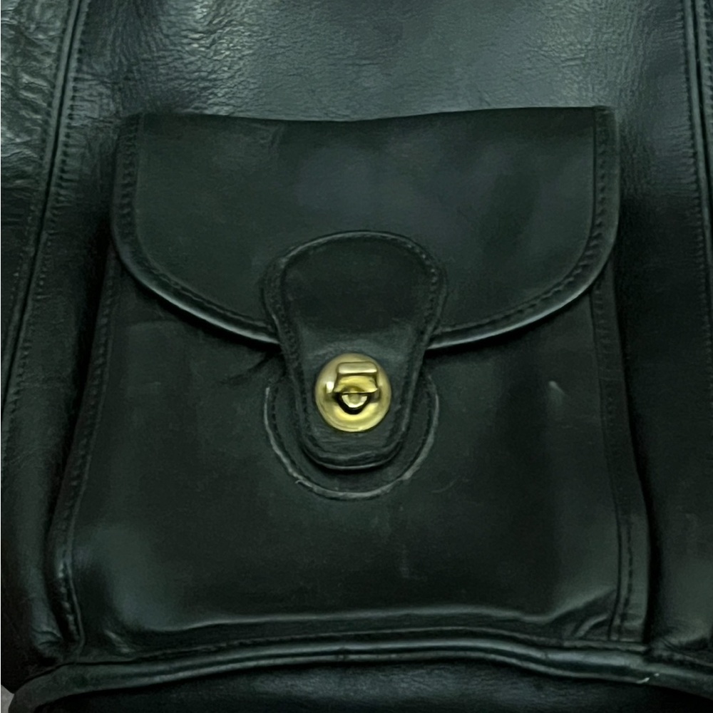 Coach Elegant Black Leather Backpack - Picture 6 of 15
